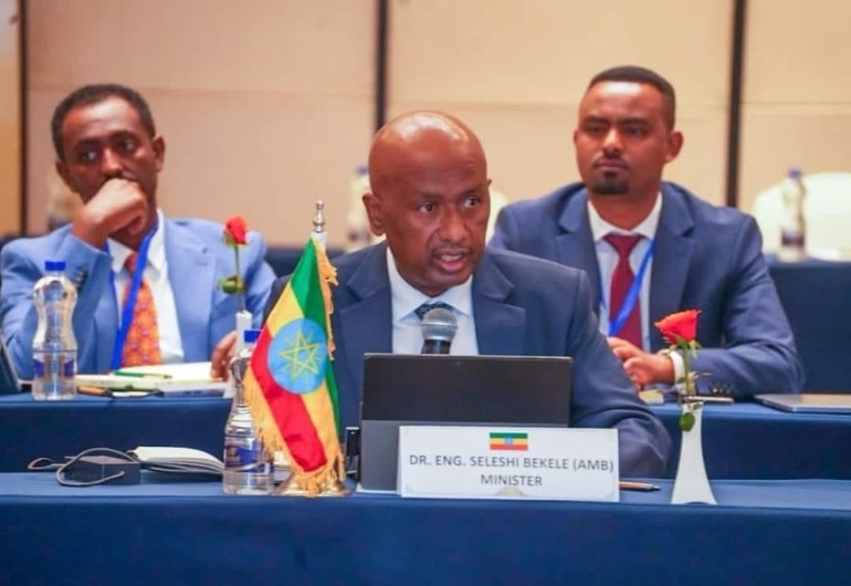 الوفد الإثيوبي خلال الجولة الرابعة من مفاوضات سد النهضة في أديس أبابا