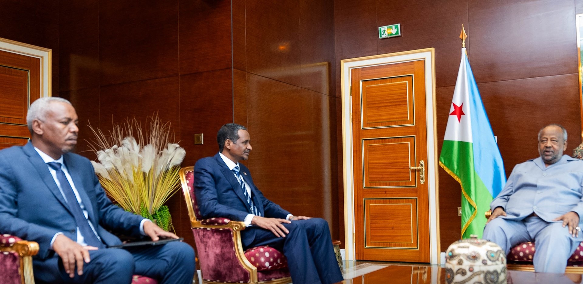 جانب من لقاء قائد الدعم السريع بالرئيس الجيبوتي