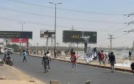 جانب من احتجاجات 16 مارس في جسر "الفتيحاب" بأم درمان