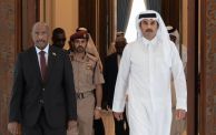 رئيس مجلس السيادة السوداني البرهان مع أمير دولة قطر تميم بن حمد