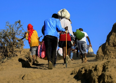 عائلات تنزح بسبب أحداث عنف في النيل الأزرق