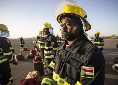 فريق الإنقاذ السوداني الذي شارك في تركيا