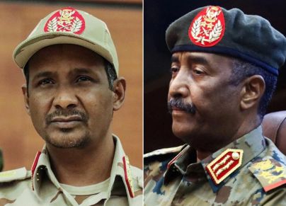 البرهان ودقلو قائدا الجيش السوداني وقوات الدعم السريع