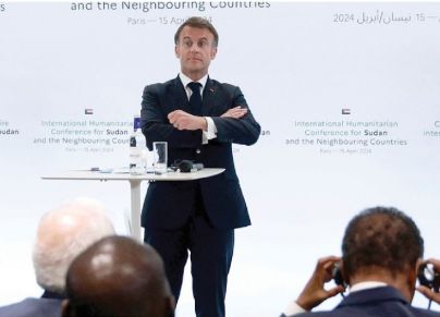 الرئيس الفرنسي إيمانويل ماكرون مؤتمر باريس