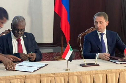مراسم التوقيع على البروتوكول بين السودان وروسيا