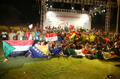 منتخب السودان رفقة المنتخبات الأخرى في كأس العالم للأطفال بالدوحة
