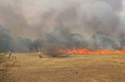 الحريق بمنطقة كساب الإدارية في شرق دارفور