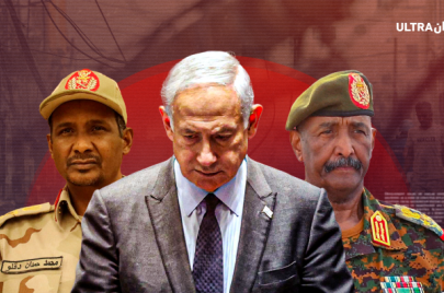 البرهان وحميدتي الجنرالان السودانيا ورئيس الوزراء الإسرائيلي نتنياهو