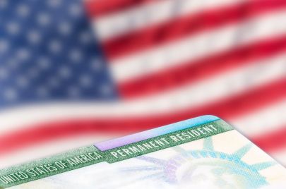 American perminant resedency card - american flag