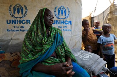 لاجئة سودانية في أحد مخيمات اللجوء