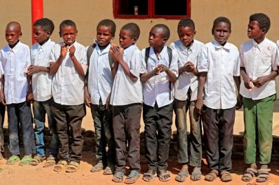 تلاميذ في إحدى مدارس السودان