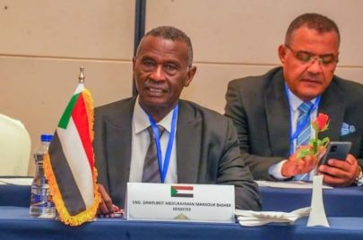 وفد السودان خلال الجولة الرابعة من مفاوضات سد النهضة في أديس أبابا
