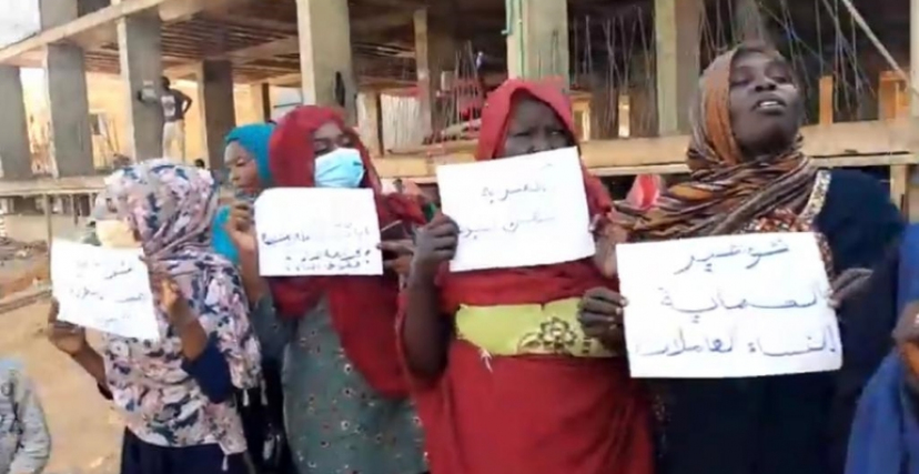 احتجاجات لبائعات الشاي في الخرطوم
