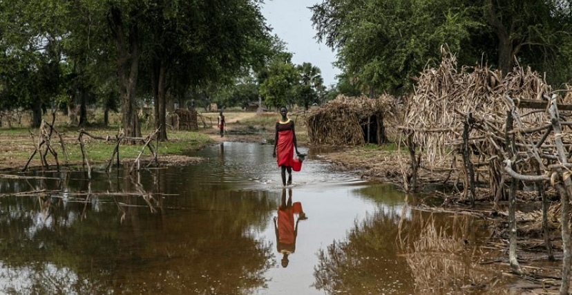 ضربت السيول والفيضانات مناطق واسعة في جنوب السودان للعام الرابع على التوالي (AP)