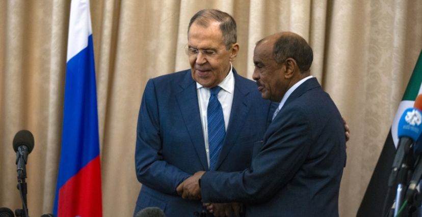 وزير الخارجية السوداني مع نظيره الروسي في الخرطوم