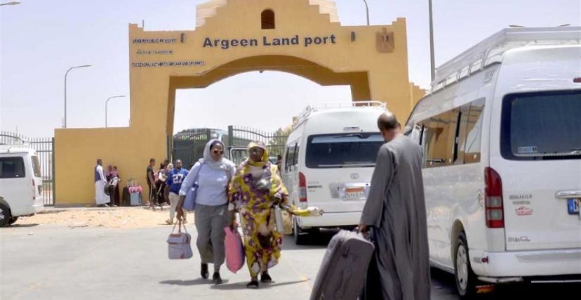 معبر أرقين الحدودي مع مصر شمالي السودان
