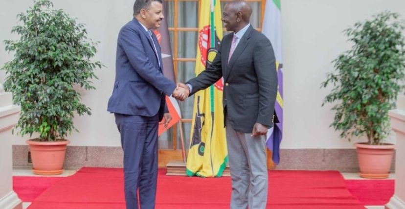 الرئيس الكيني مع مبعوث قائد الدعم السريع