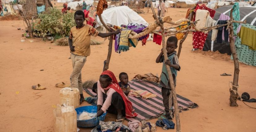 لاجئون سودانيون في منطقة أدري الحدودية في تشاد