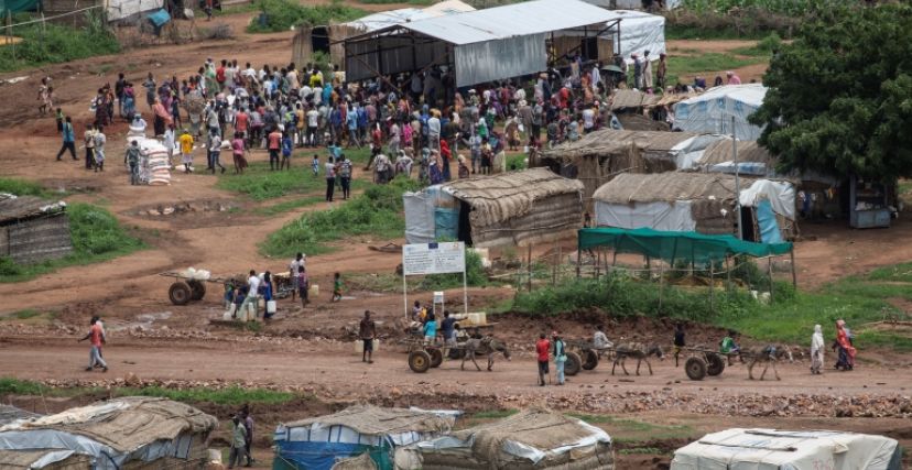 معسكر للاجئين في السودان