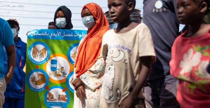 أطفال سودانيون - الوقاية من الكوليرا