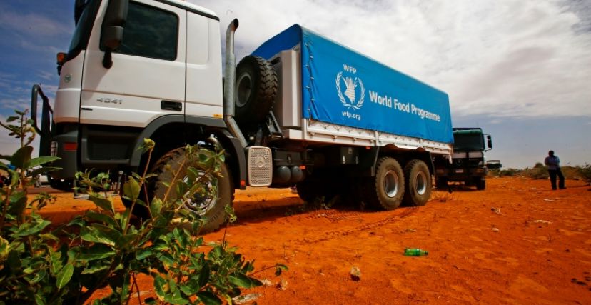 شاحنة لبرنامج الأغذية العالمي في السودان