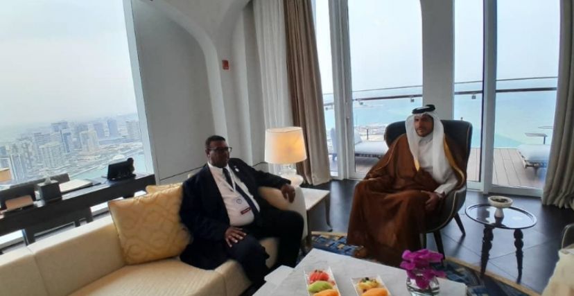 اجتماع بين الوزير السوداني والقطري